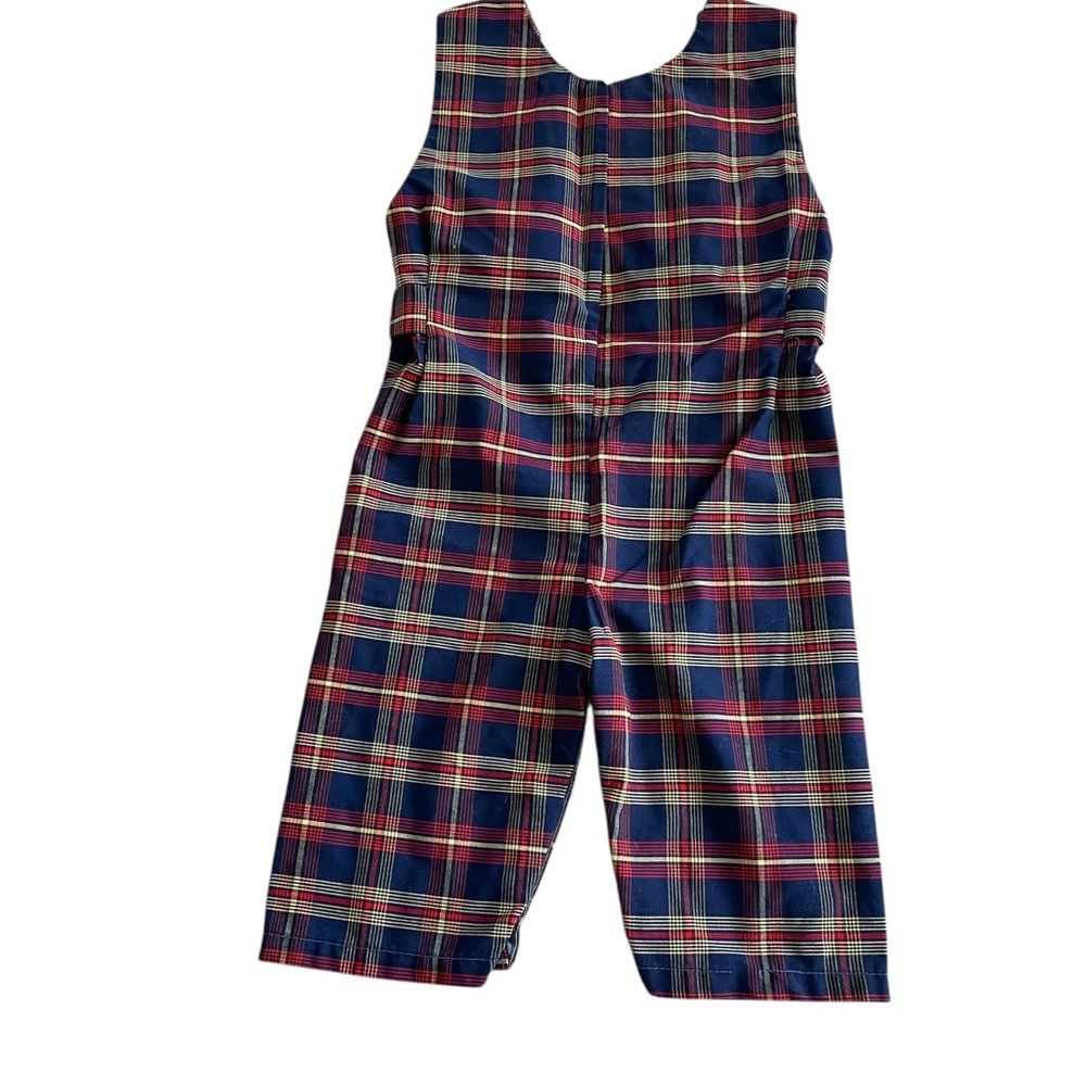 Vintage Toddle Time Penneys Plaid Kids Overalls Size 1 - Picture 3 of 8